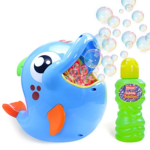 Kidzlane Bubble Maker Machine for Kids - Big Bubbles Speed Blower for Toddler's Outdoor Party Play - Makes 500 to 1000 per Minute (Bubble Dolphin)